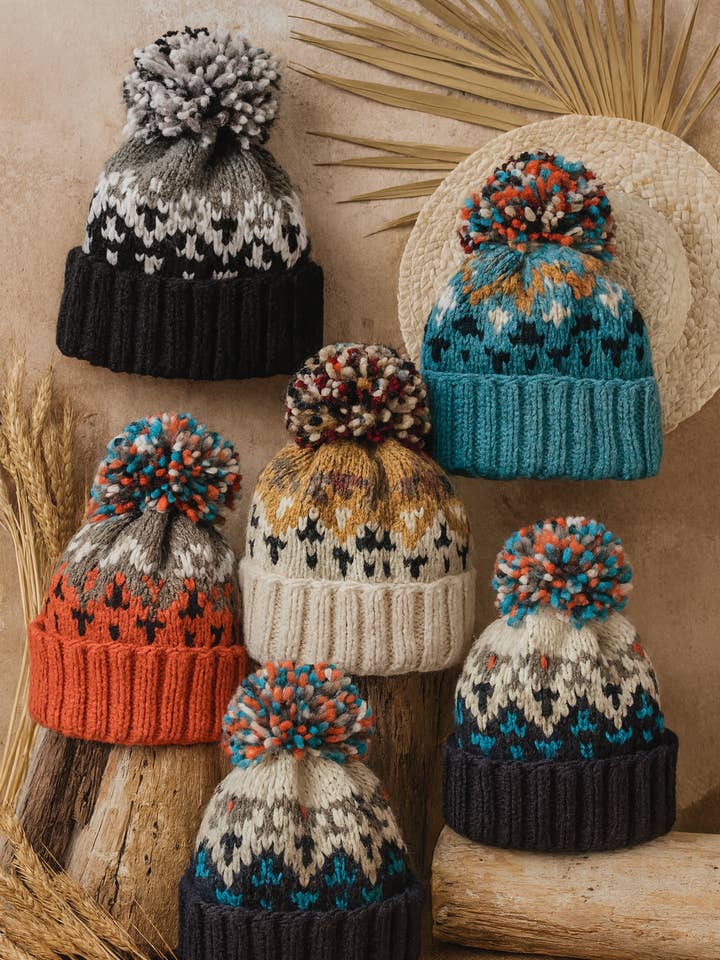 25176 Winter Pom Pom Beanie – Warm Knit Hat for Women for wholesale by U R My Sunshine