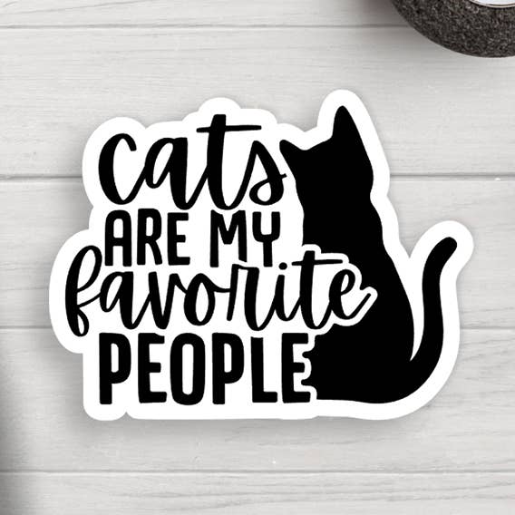 Katte er mine foretrukne mennesker Vinyl klistermærke for engroshandel hos Expression Design Co