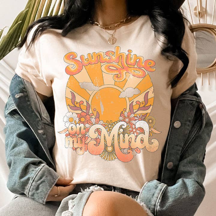 Retro Sunshine State of Mind Graphic Tee for wholesale by Kissed Apparel
