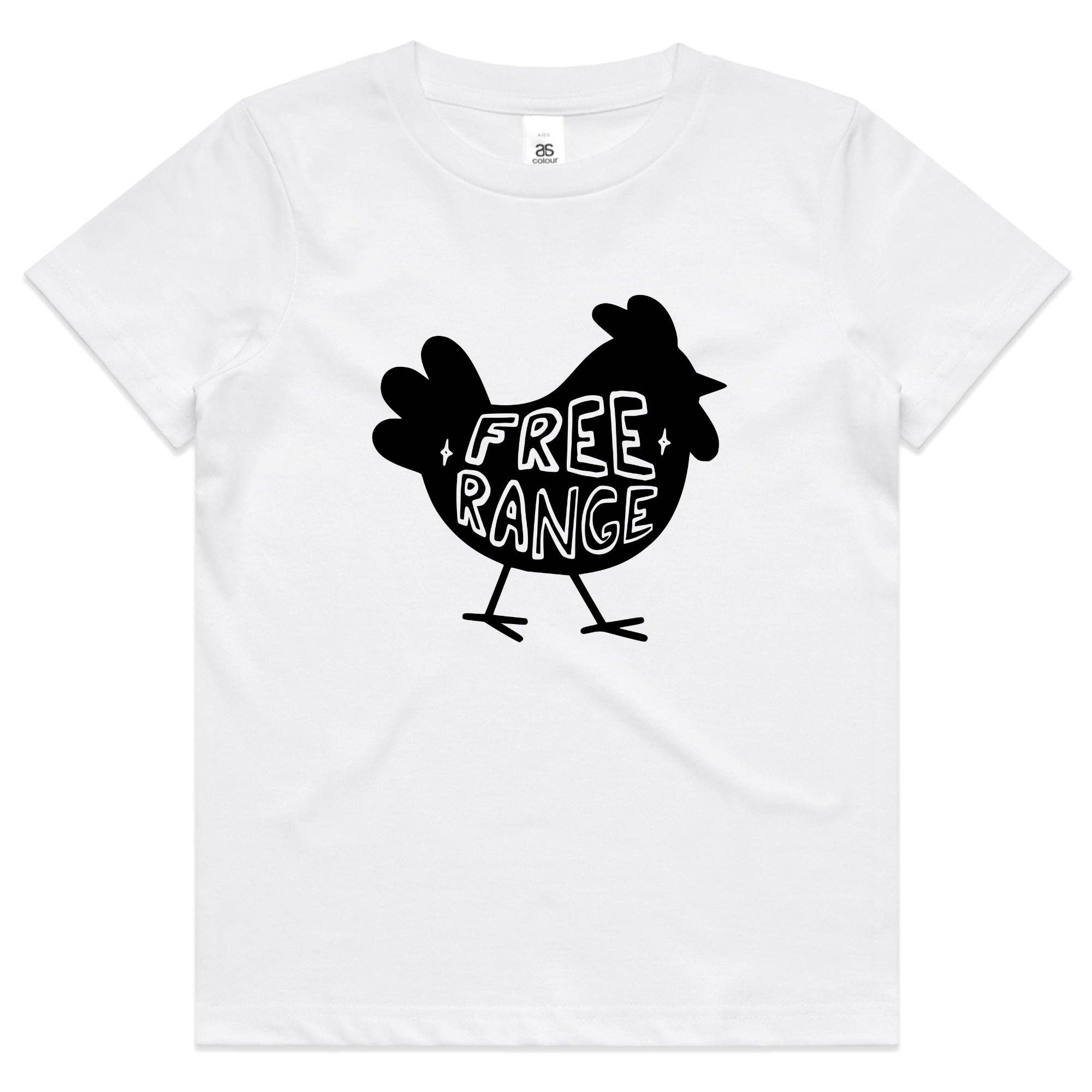 OSME - Wholesale Screen Printed T-Shirt - Kids - Free Range Chicken Kids T-Shirt – Funny Farm Animal Toddler Tee1