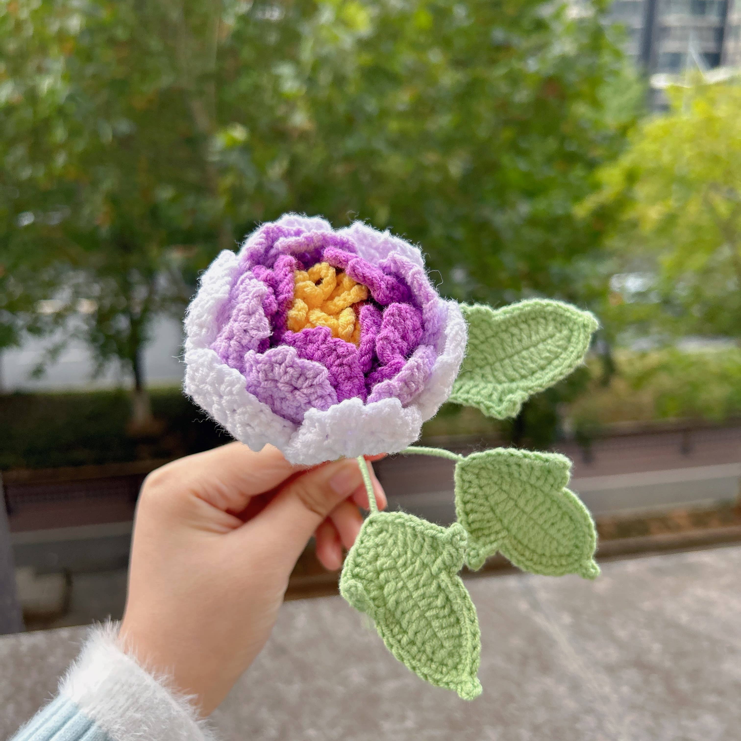 Lilyrosy（Duty free) – Engroshandel Kunstige blomster – Lilyrosy hæklede pæonblomster, håndlavede gaver1