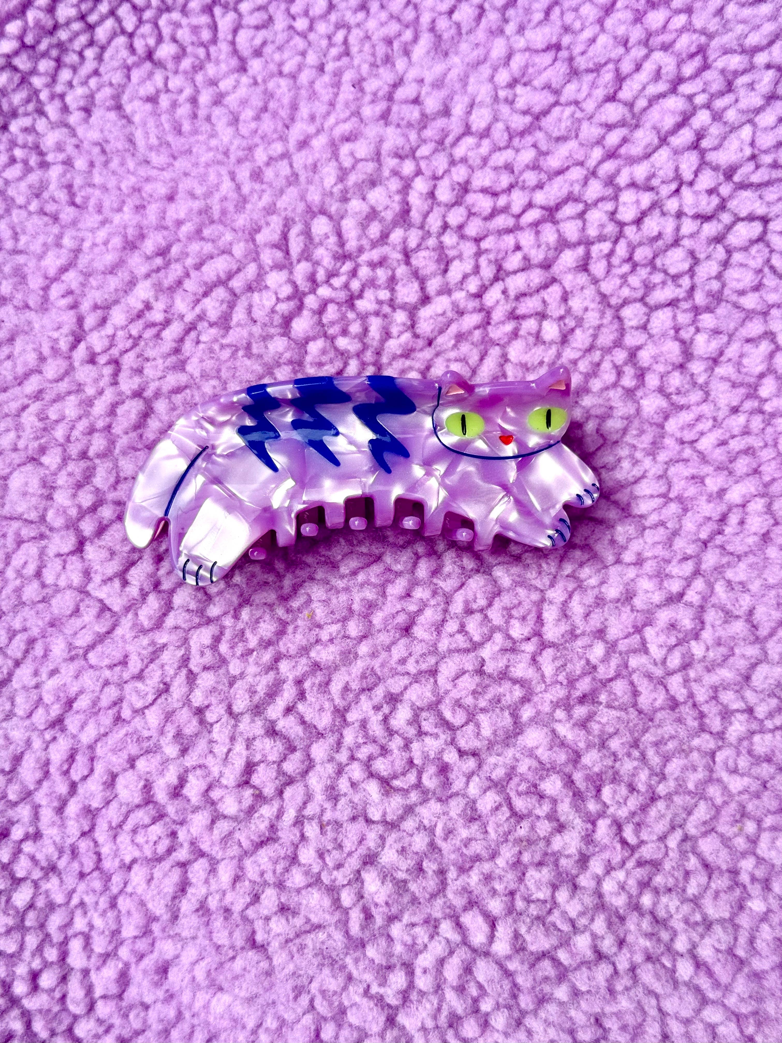 Peach Beast - Wholesale Hair Clip - Women's - Purple Tabby Cat Hair Claw5