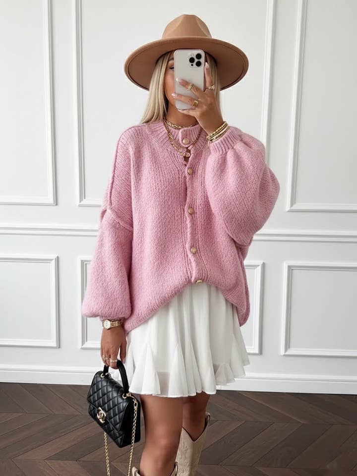 Wollen vest met gouden knopen - 1026 voor wholesale door ESTEE BROWN