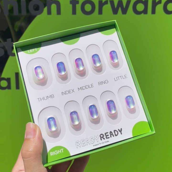 Crystal Blue - Directe nagels, handgemaakte luxe persnagels, modeaccessoires voor wholesale door READY READY Instant nail