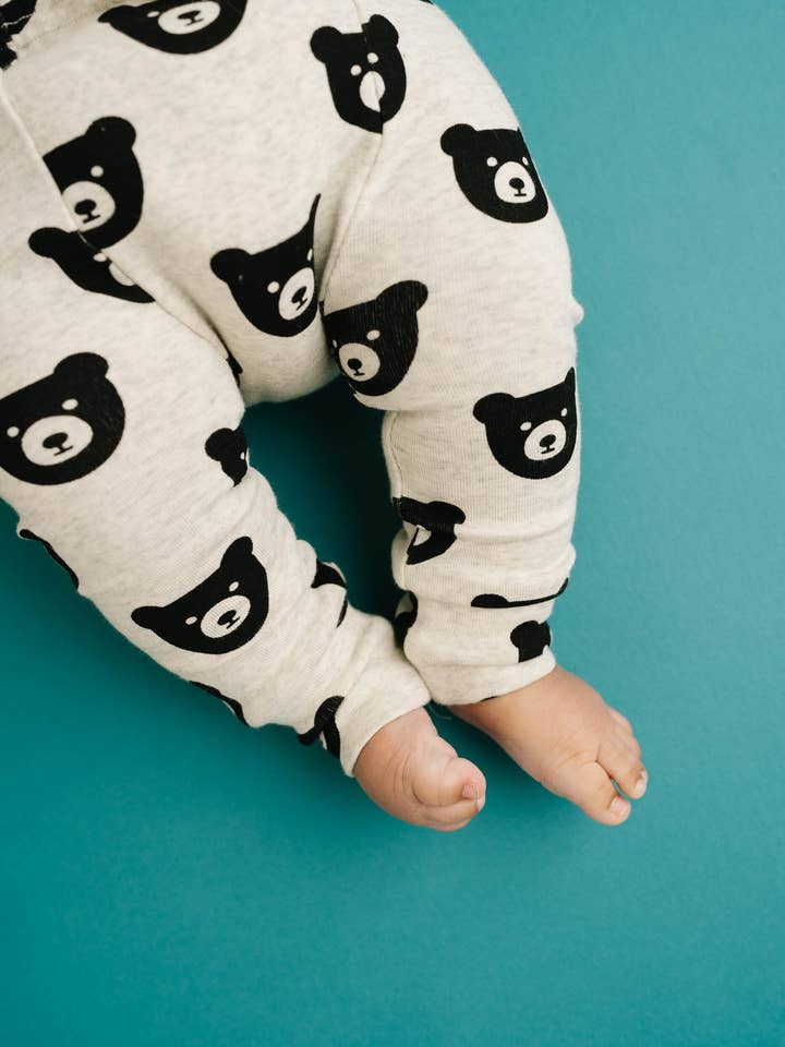 Little One Shop - Wholesale Lounge Set - Kids - Oatmeal Bear Lounge Set