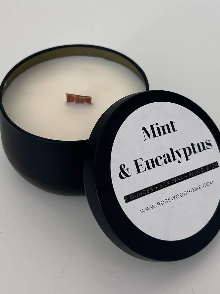 Eucalyptus & Peppermint Candle - 8oz for wholesale by Rosewood Home