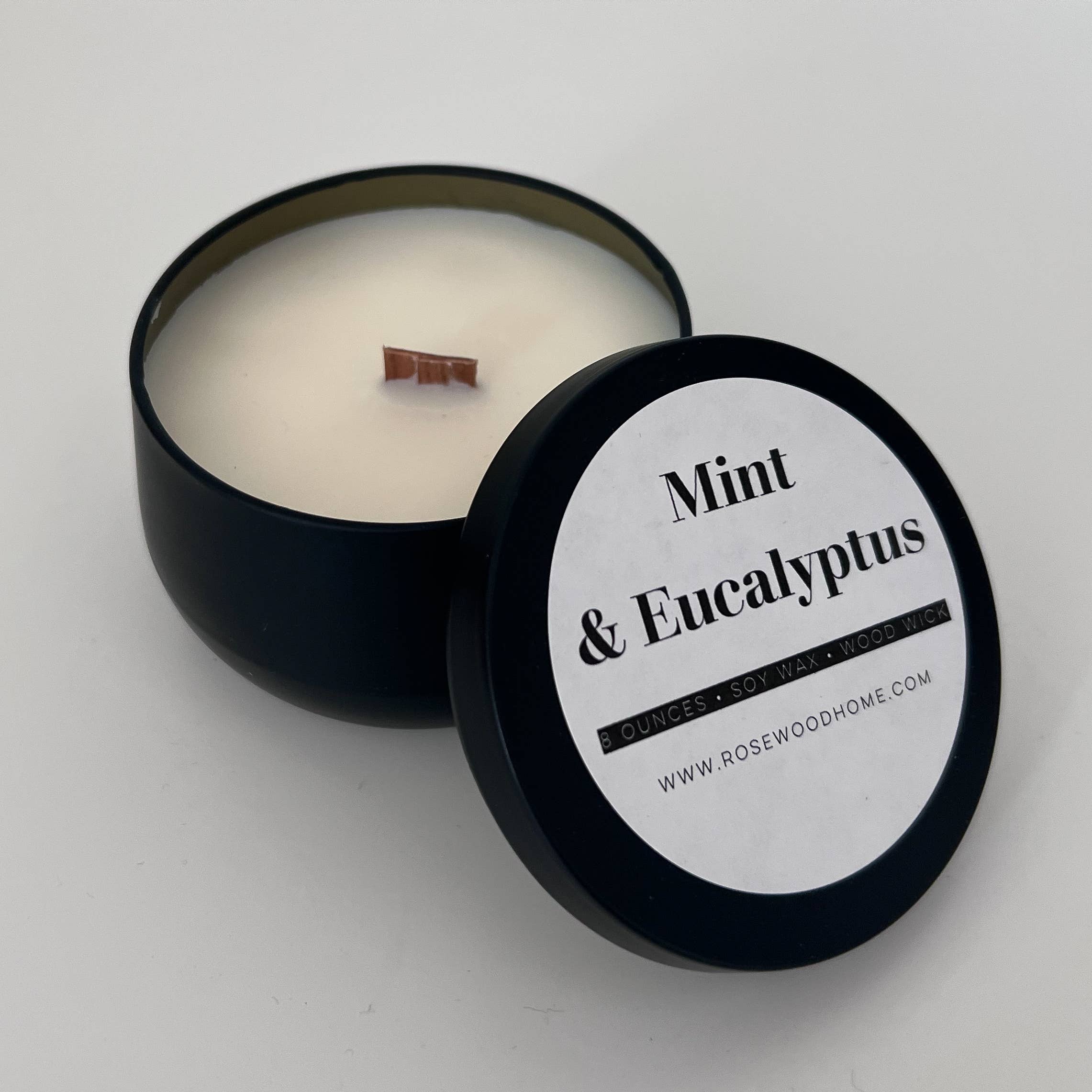 Eucalyptus & Peppermint Candle - 8oz for wholesale by Rosewood Home