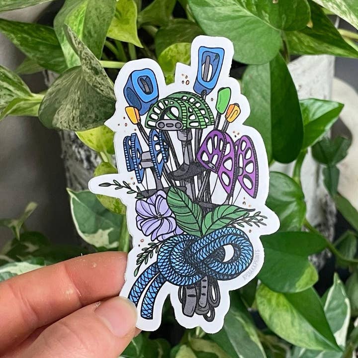 kodiakprints - Wholesale Sticker - Trad Boquet Vinyl Decal Sticker, Rock Climbing