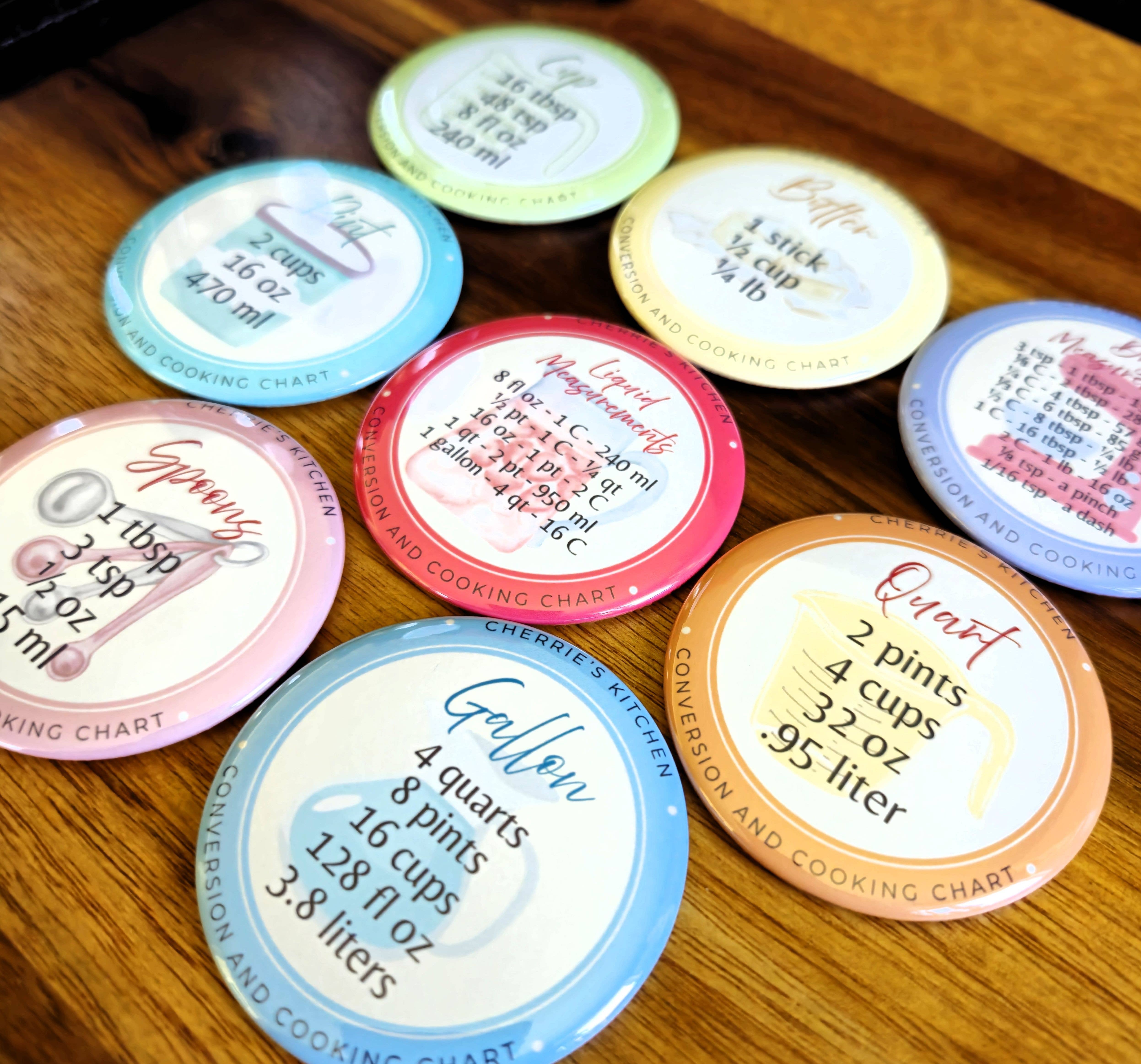 All Things Cherrie - Wholesale Magnet - Personalized Kitchen Conversion Chart Magnets0