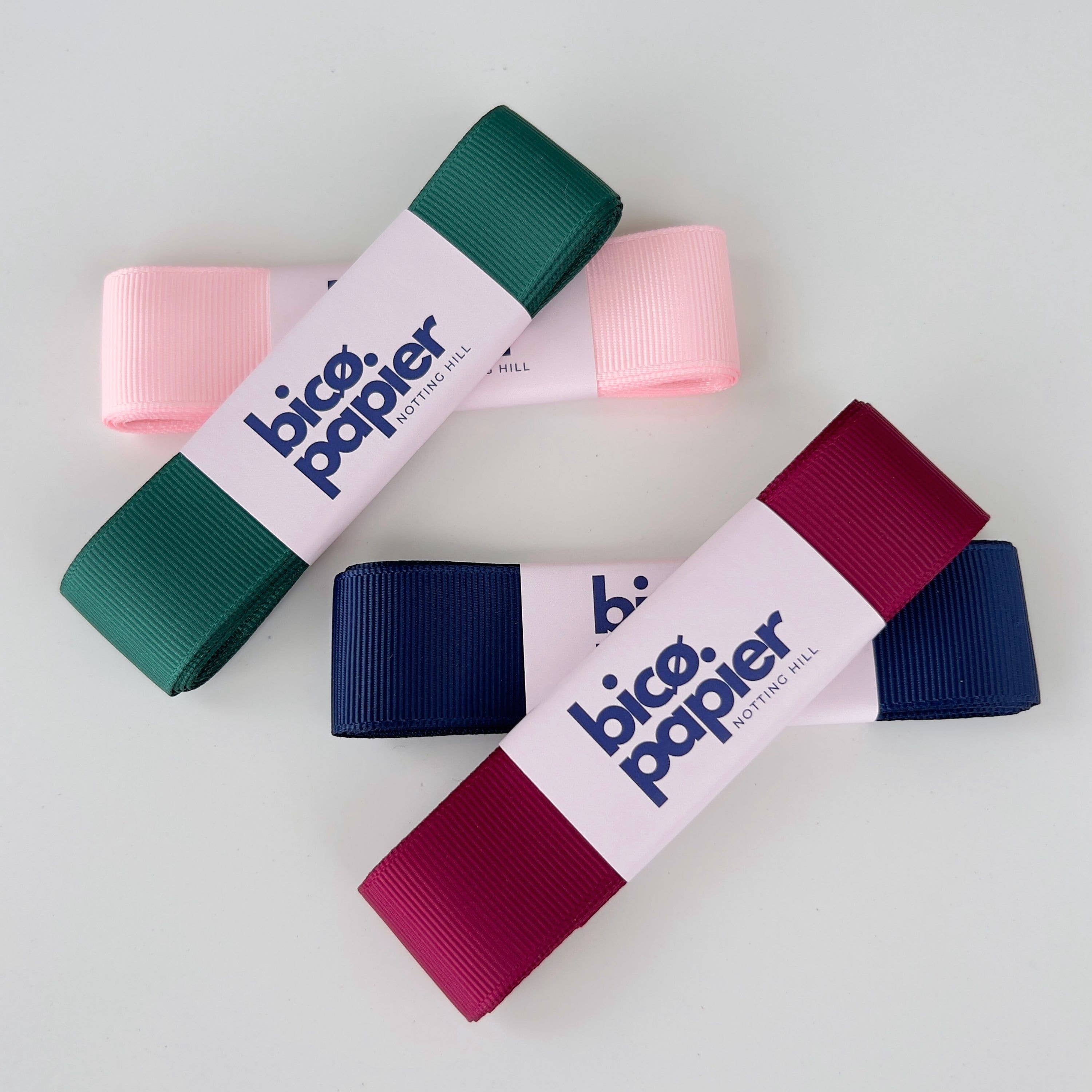 BICO PAPIER – Engroshandel Bånd – Bånd Gaveindpakning | Grosgrain Båndrulle | BURGUNDY | 3M2