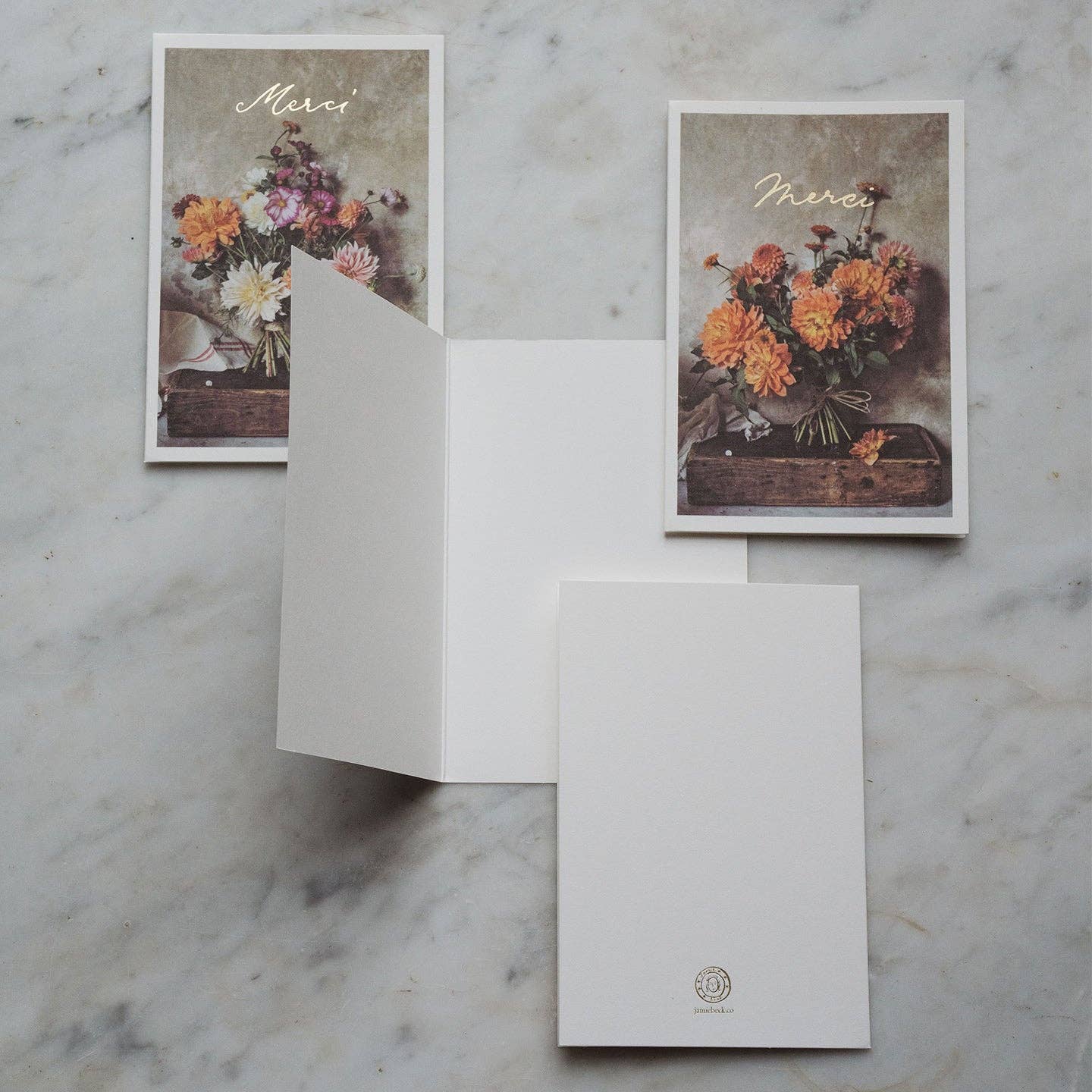 Jamie Beck - Wholesale Stationery/Notecard Set - Merci Stationery II • Set of 16 Cards and Envelopes5