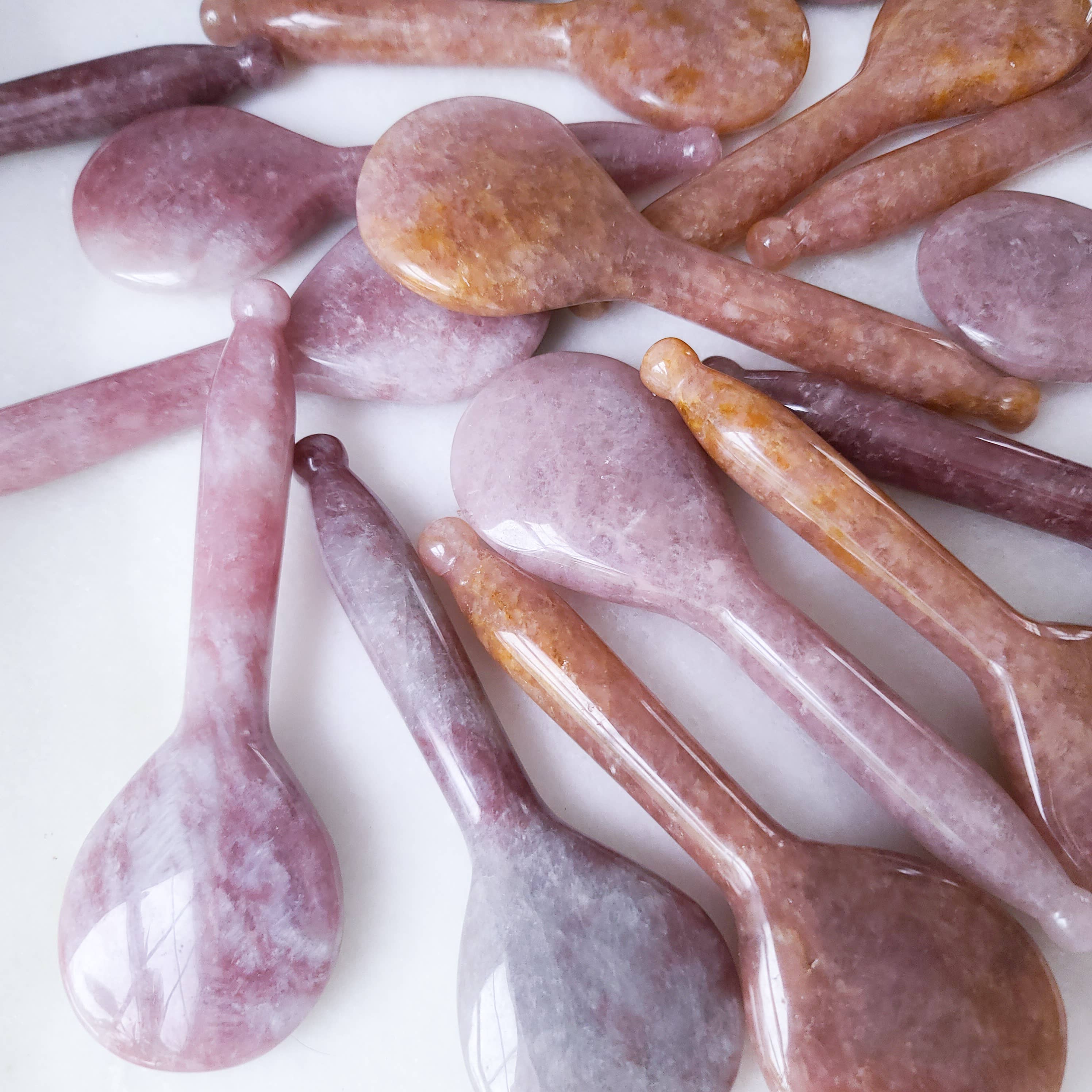 Wilder North - Wholesale Gua Sha Tool - Strawberry Quartz Gua Sha Spoon10