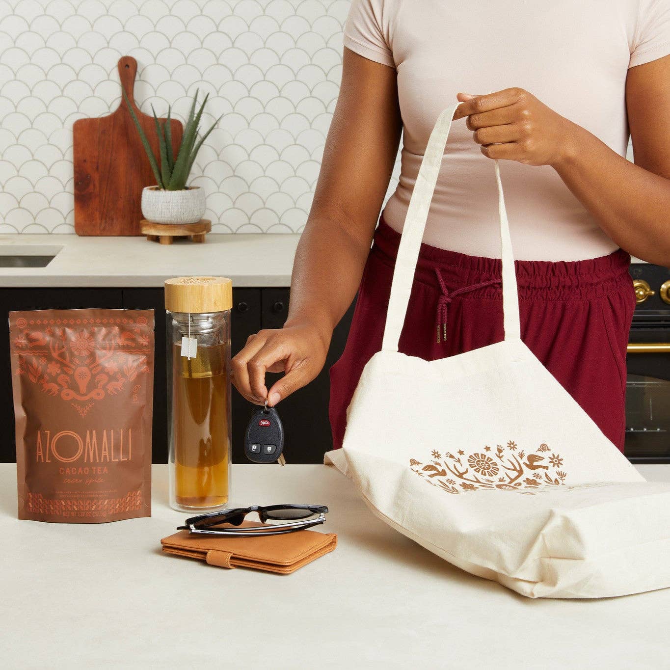 Azomalli - Wholesale Tea Strainer/Infuser - Travel Glass Tea Infuser Tumbler: Brew On-the-Go!3