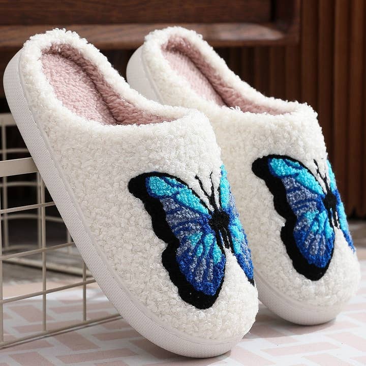 ACCITY - Wholesale Slippers - Women's - HOME COLORFUL BUTTERFLY COTTON SLIPPERS_CWSHS0767