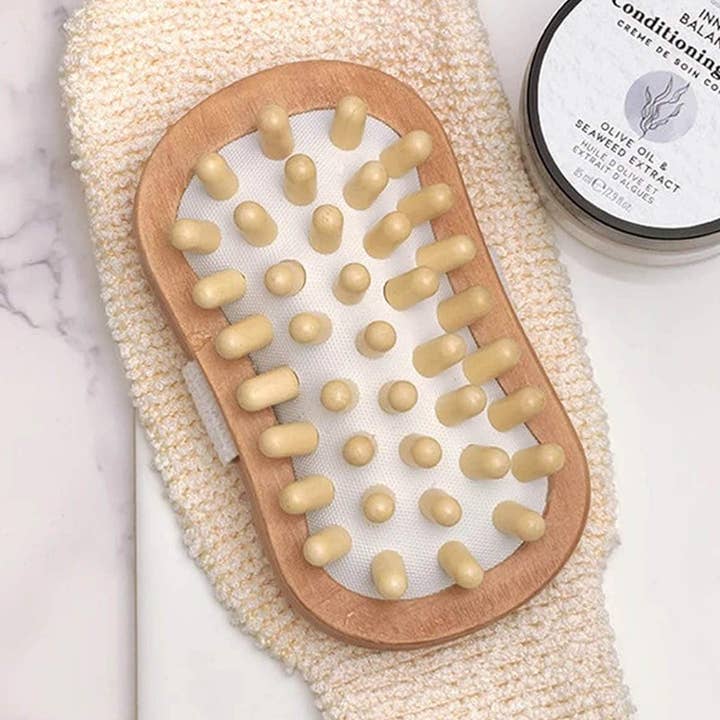 Natural Wooden Lymphatic Drainage Tool - Body Massager for wholesale by Evideco French Home Goods
