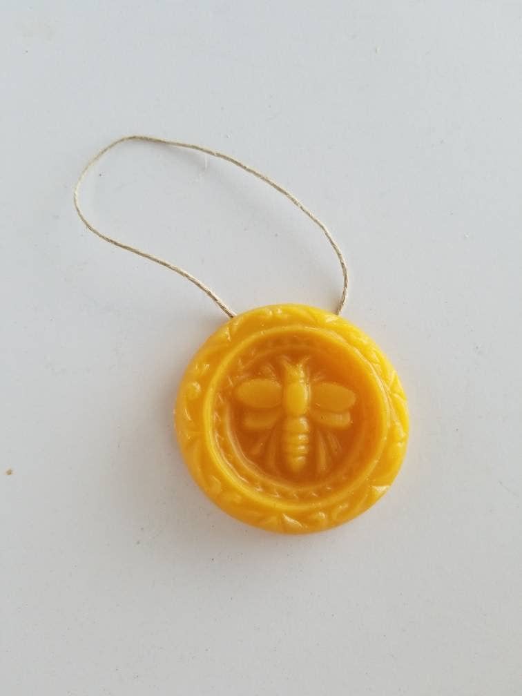 Farm and Hive - Wholesale Ornament - Bee Medallion | Beeswax Ornament0