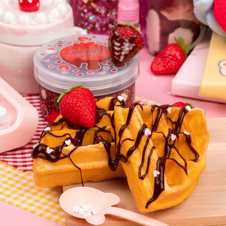 Kawaii Slime Company – Plasticina - Crianças por atacado – Chocolate Coberto Morangos Brilhantes Slime (4pcs/caixa)3