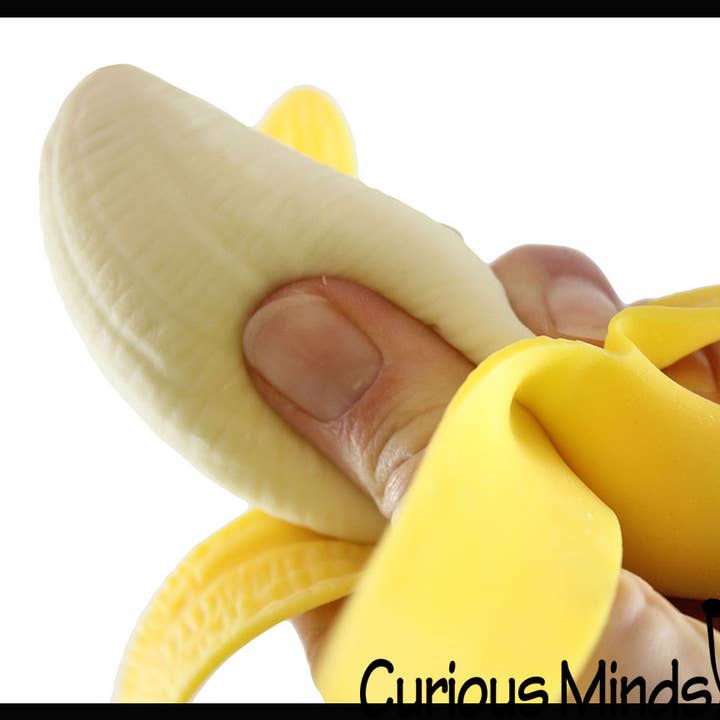 Curious Minds Toys – Engroshandel Fidget - Børn – 1 Realistisk elastisk banan - Sensorisk, Stress, Squeeze Fidge2