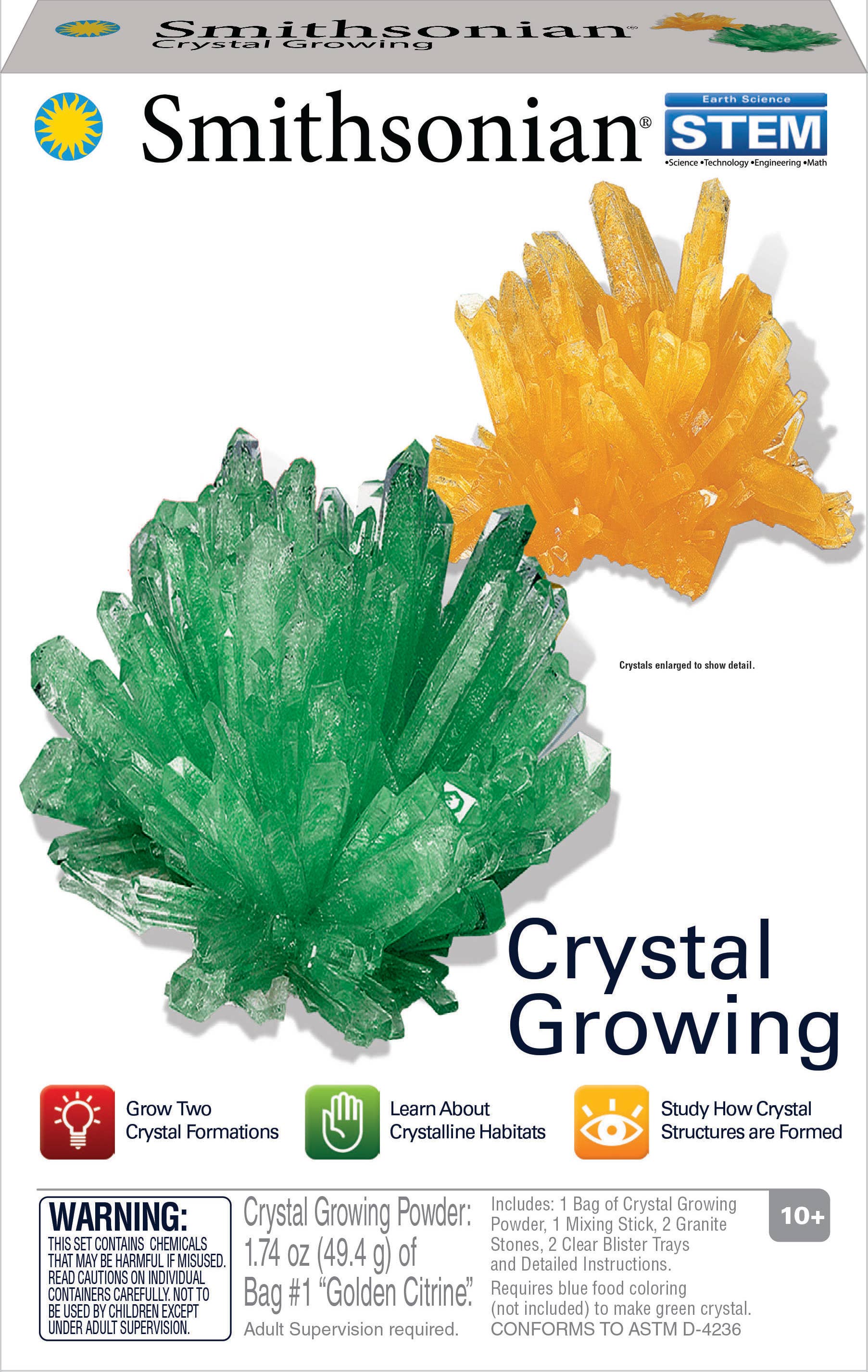 Toysmith - Wholesale DIY Craft Kit - Kids - Smithsonian Crystal Growing Value Set1