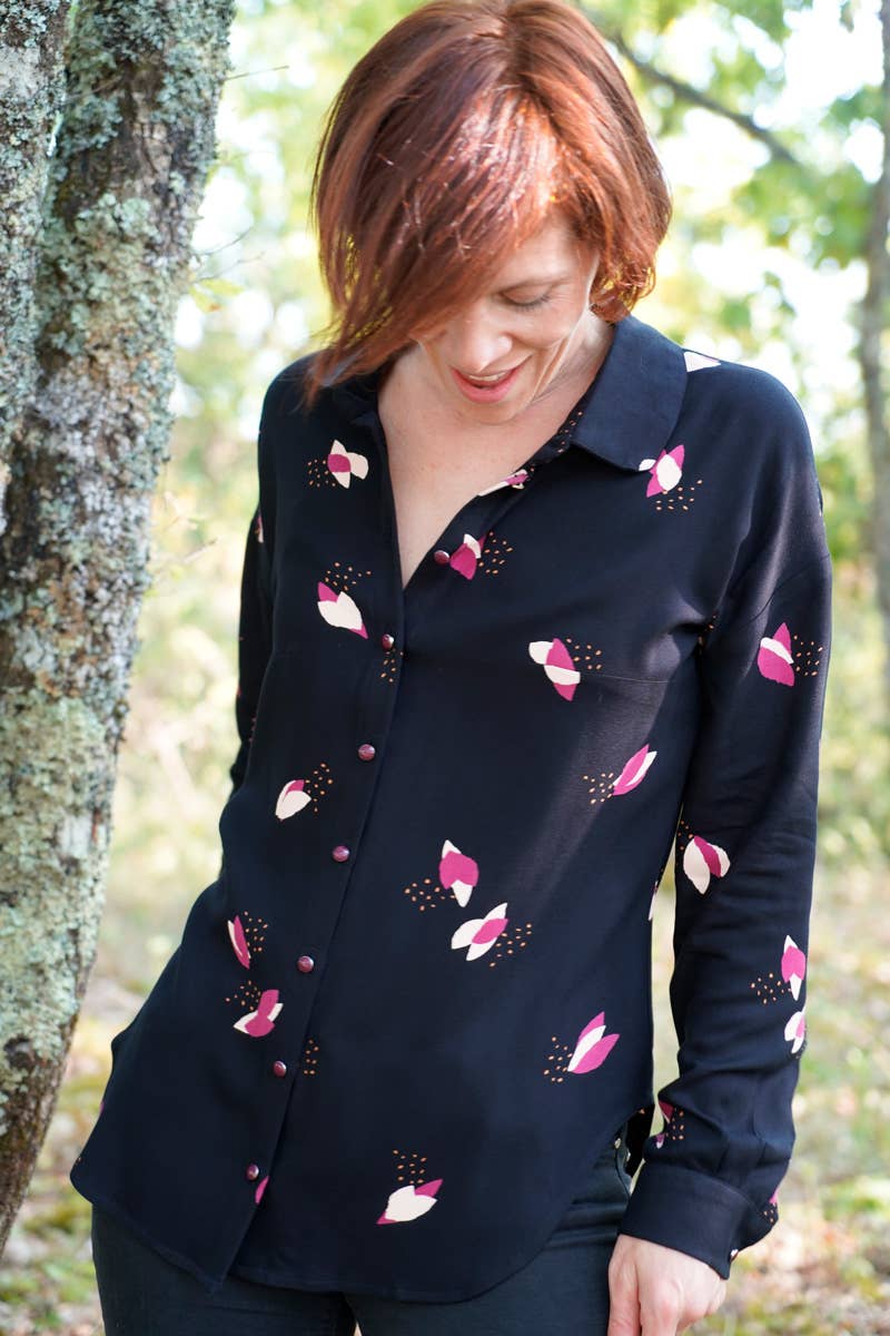 Eglantine et Zoé - Wholesale Fabric - Fago Black Liquorice Viscose Twill Fabric12