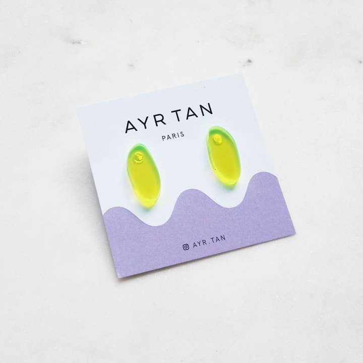 AYR TAN - Wholesale Stud/Post Earrings - Alas mini studs Blue