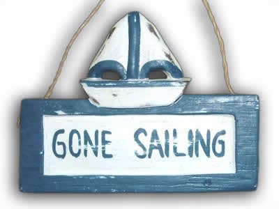 Erik & Mike - Wholesale Ornament - Gone Sailing Sign Christmas Ornament nautical coastal2