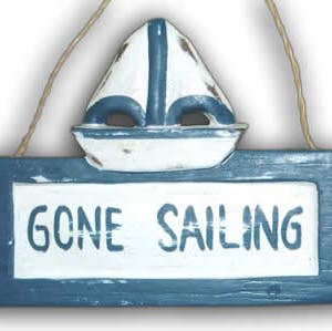 Erik & Mike - Wholesale Ornament - Gone Sailing Sign Christmas Ornament nautical coastal2
