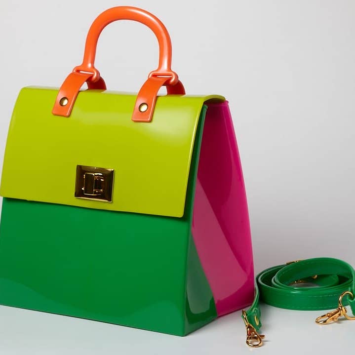 Sweet Citric Vinyl Crossbody Bag for wholesale by Pria Handmade Accessories