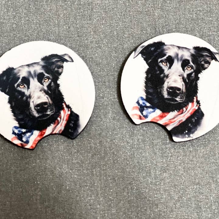 Black Lab Coasters for wholesale by Luna Girl Boutique