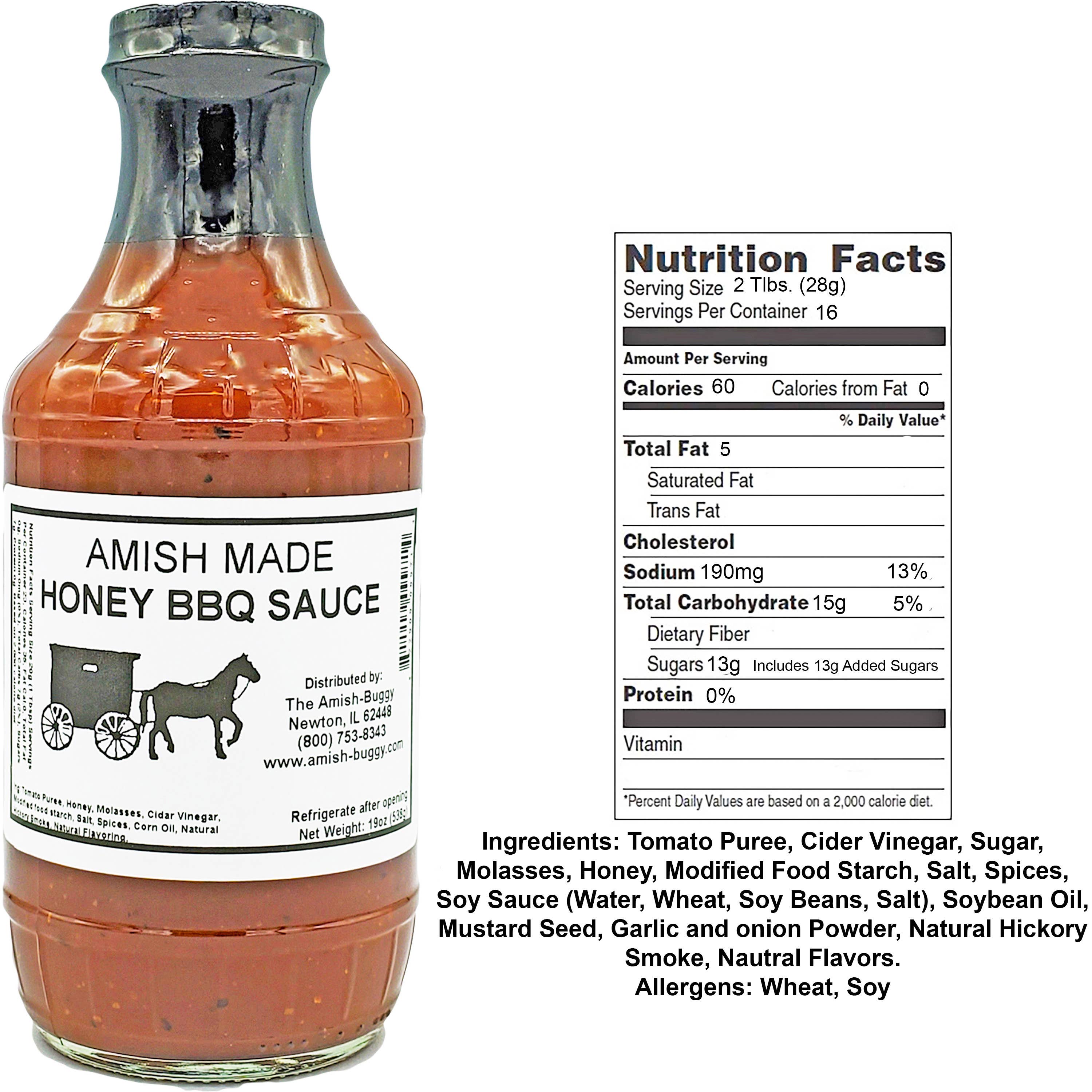 Arndt's Fudgery LLC - Vente Sauces barbecue - Sauce BBQ Amish Made Bocal 19 oz3