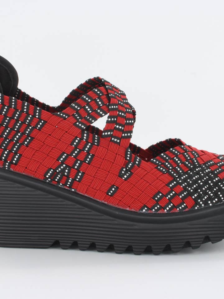 Dina - Rood Zwart Zilver voor wholesale door Bernie Mev