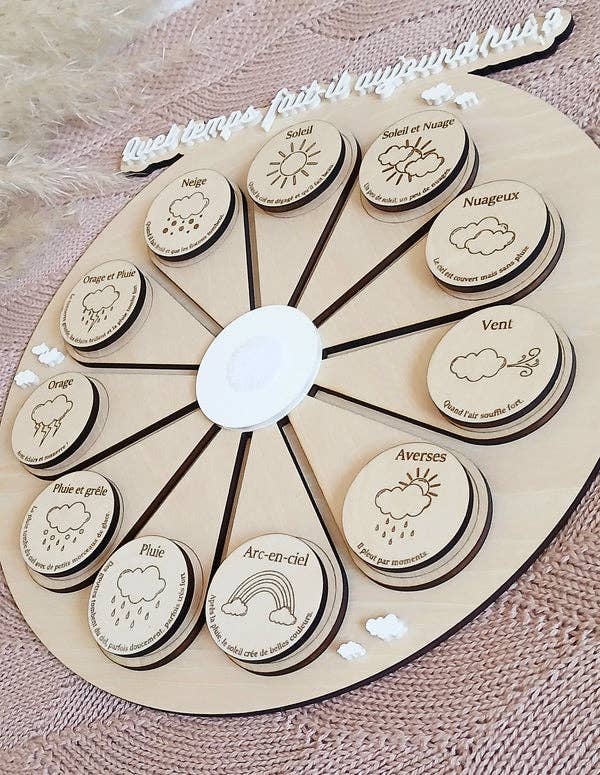 Playwood&Cie - Wholesale Wood Toy - Kids - The Weather Circle | What's the Weather Like Today?3