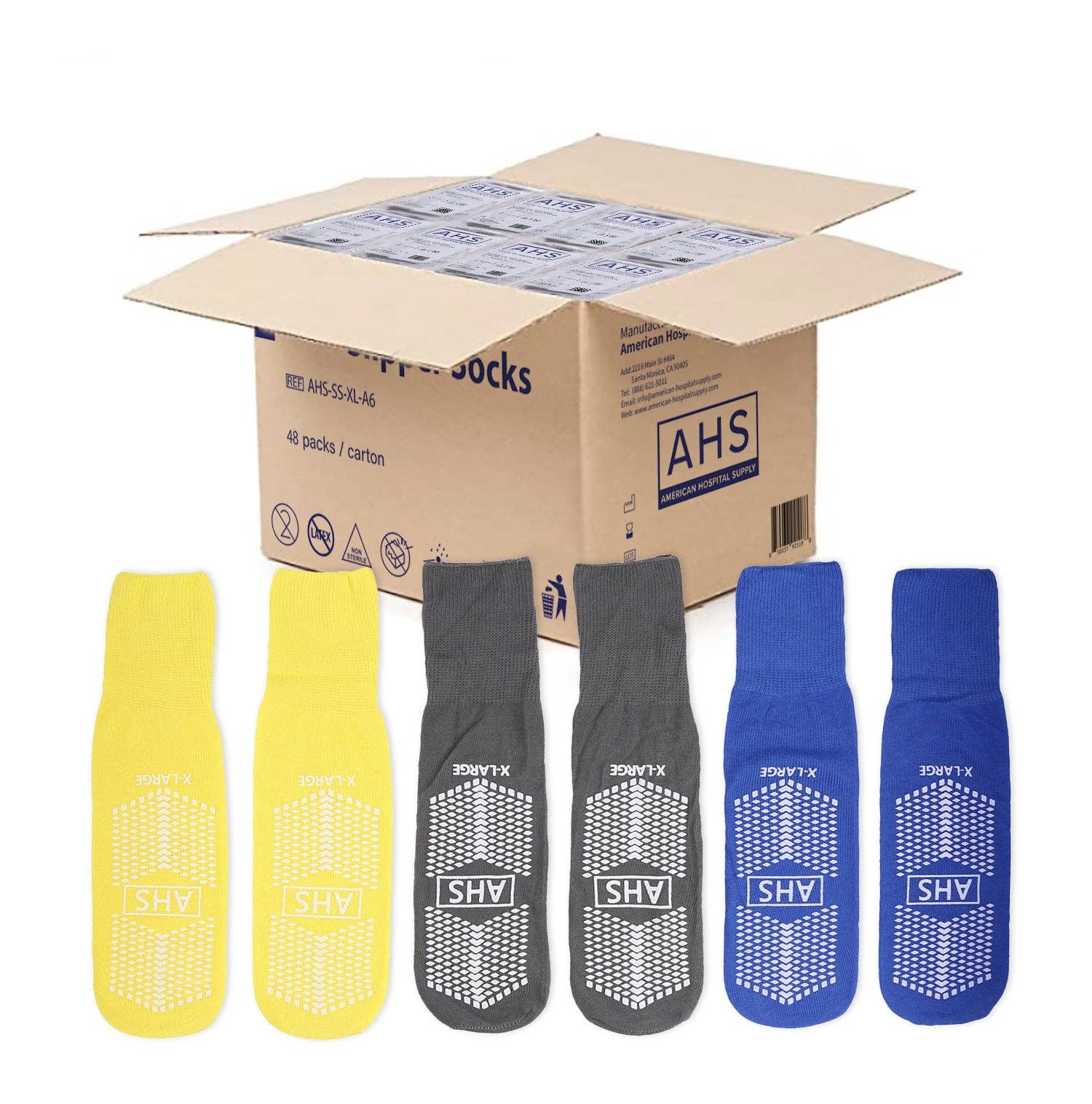 American Hospital Supply – wholesale Socks – Unisex – AHS Hospital Socks with Grippy Anti-Slip Tread20