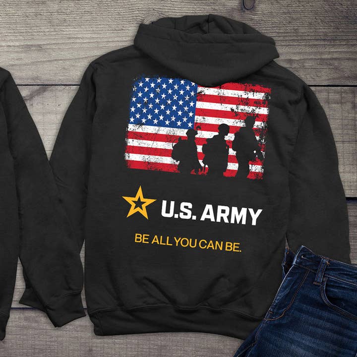 Army Soldiers Flag Hoodie for wholesale by Artopia