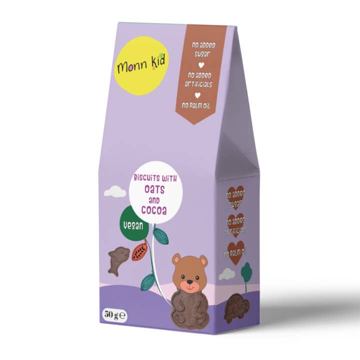 Snacks and More – wholesale Biscuit – Vegan Kid Biscuits with Oats & Cocoa0