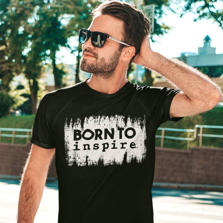T-shirt unisex a maniche corte Born to Inspire Grunge per la vendita all'ingrosso da parte di inspire