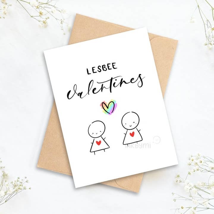 Carte de voeux de Lesbee Valeintine pour la vente par inkbymi