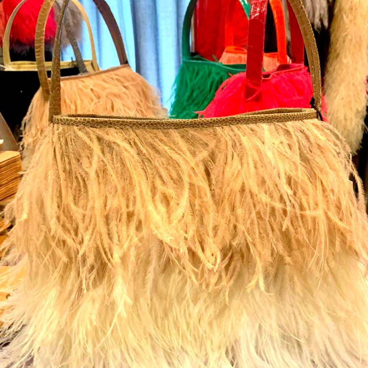 KOLUNTU - Wholesale Tote Bag - Women's - Shayleen Ostrich Feather TOTE7