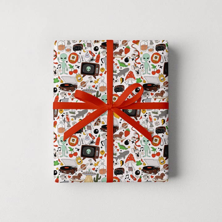 Illustrating Amy - Wholesale Wrapping Paper Roll - Retro Print Gift Wrap Rolls0