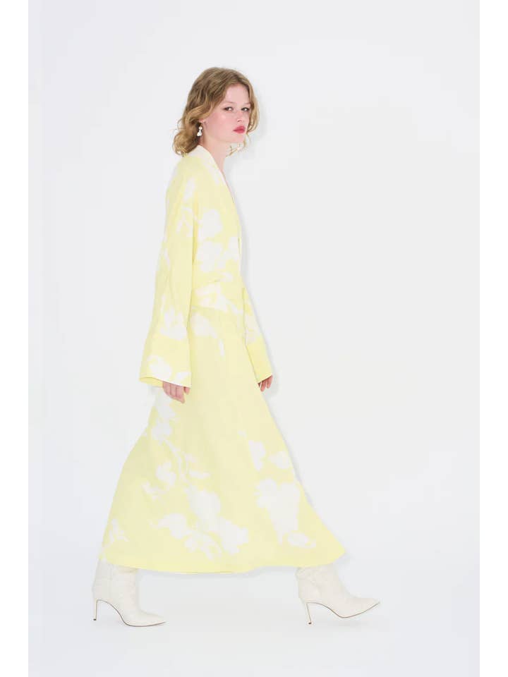 eikō ai - Wholesale Dress - Women's - Nuss Kimono Dress - Yellow
