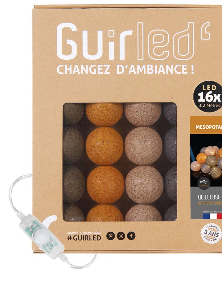 Mesopotamia Classic Light Garland Cotton Balls for wholesale by Guirled