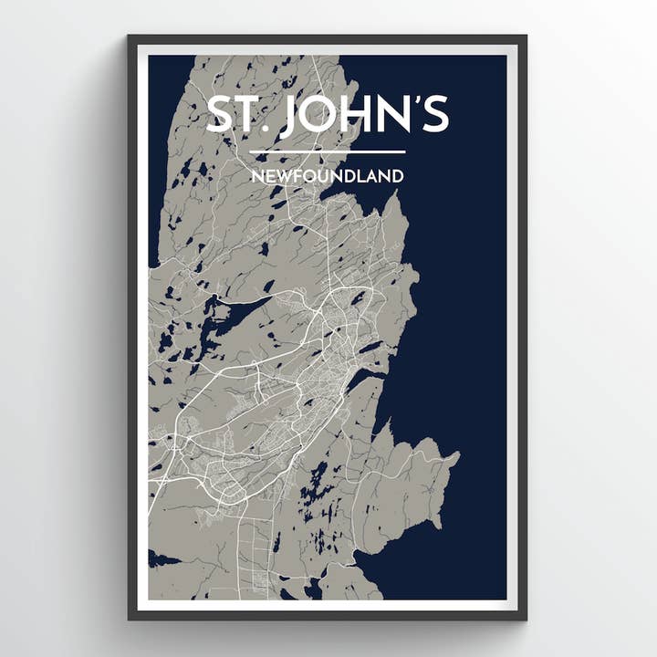 St. John's, Newfoundland City Map for wholesale by Point Two Design Group