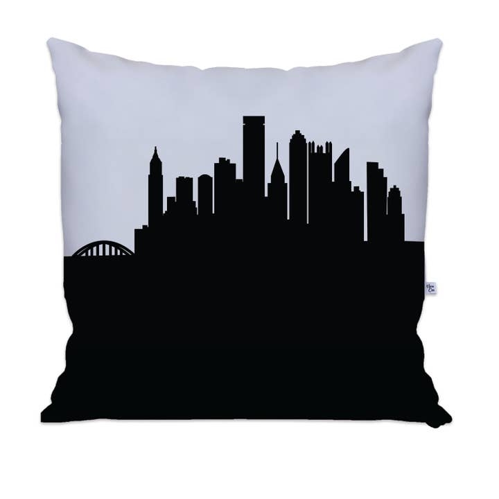 Pittsburgh PA Skyline Large Throw Pillow for wholesale by Anne Cate