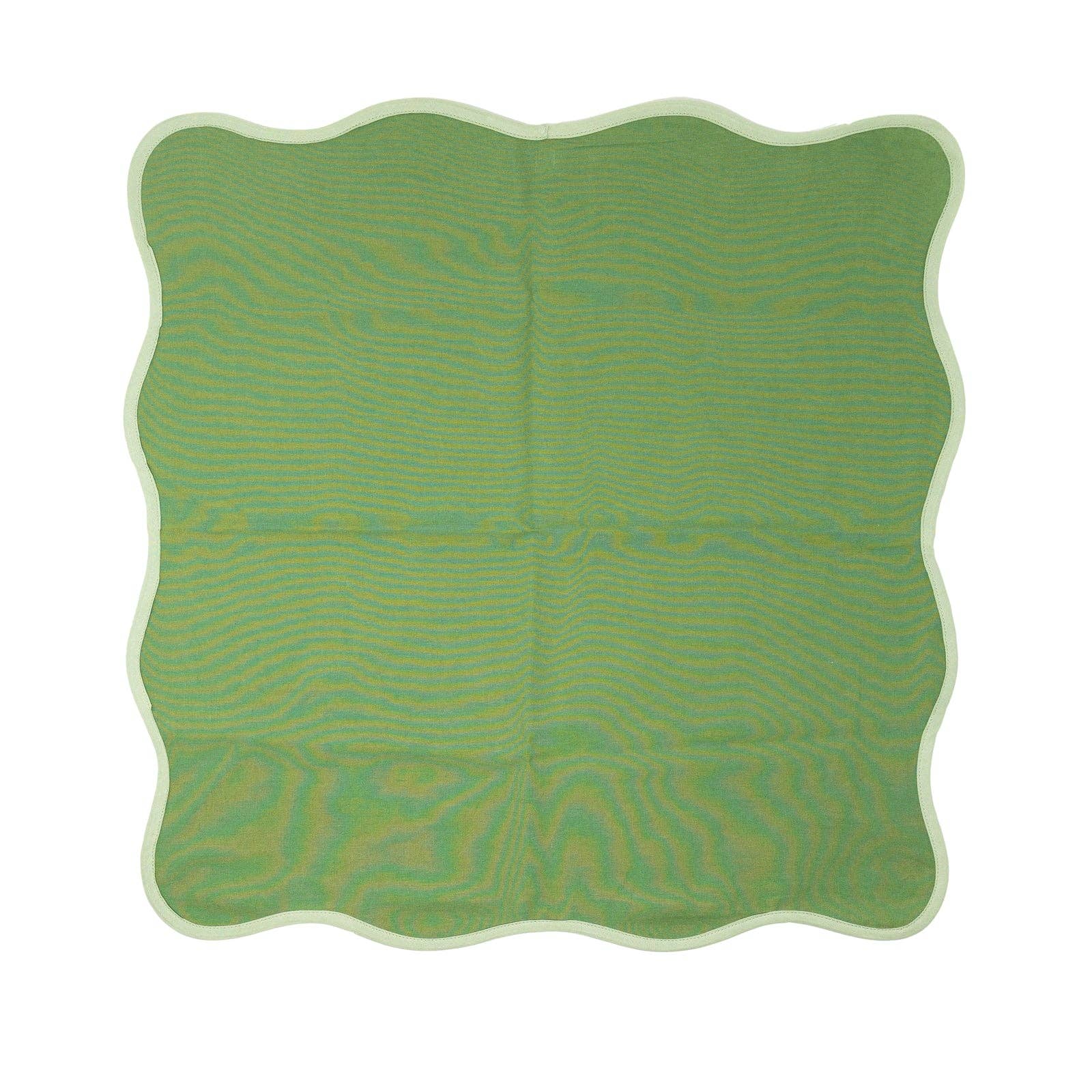 Modafleur - Wholesale Dinerservet - De scalloped servetten (groen) – set1