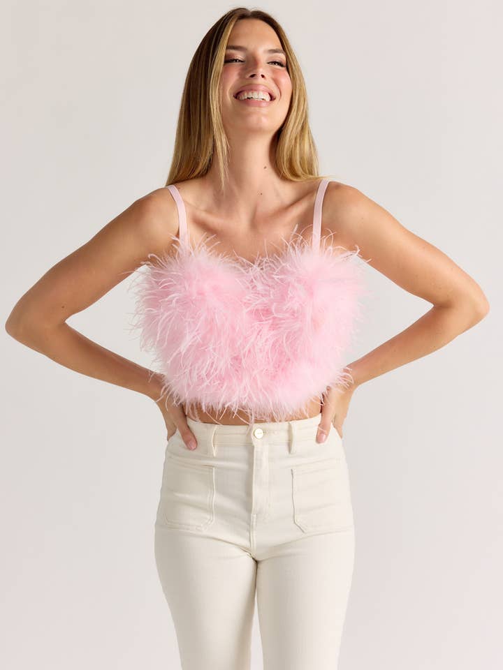Da Veamor - Wholesale Bustier - Women's - STEPHANIE Bustier Top with Ostrich Feather6