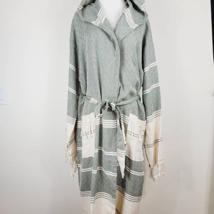 EBRU Home - Wholesale Robe – Unisex - Unisex Robe, Beach robe,Bath robe and spa,Turkish Robe GREEN4