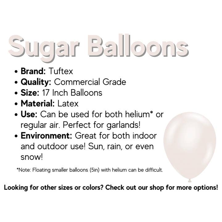 Boxwood Rose - Wholesale Balloon - Sugar 17 inch Latex Tuftex Balloons