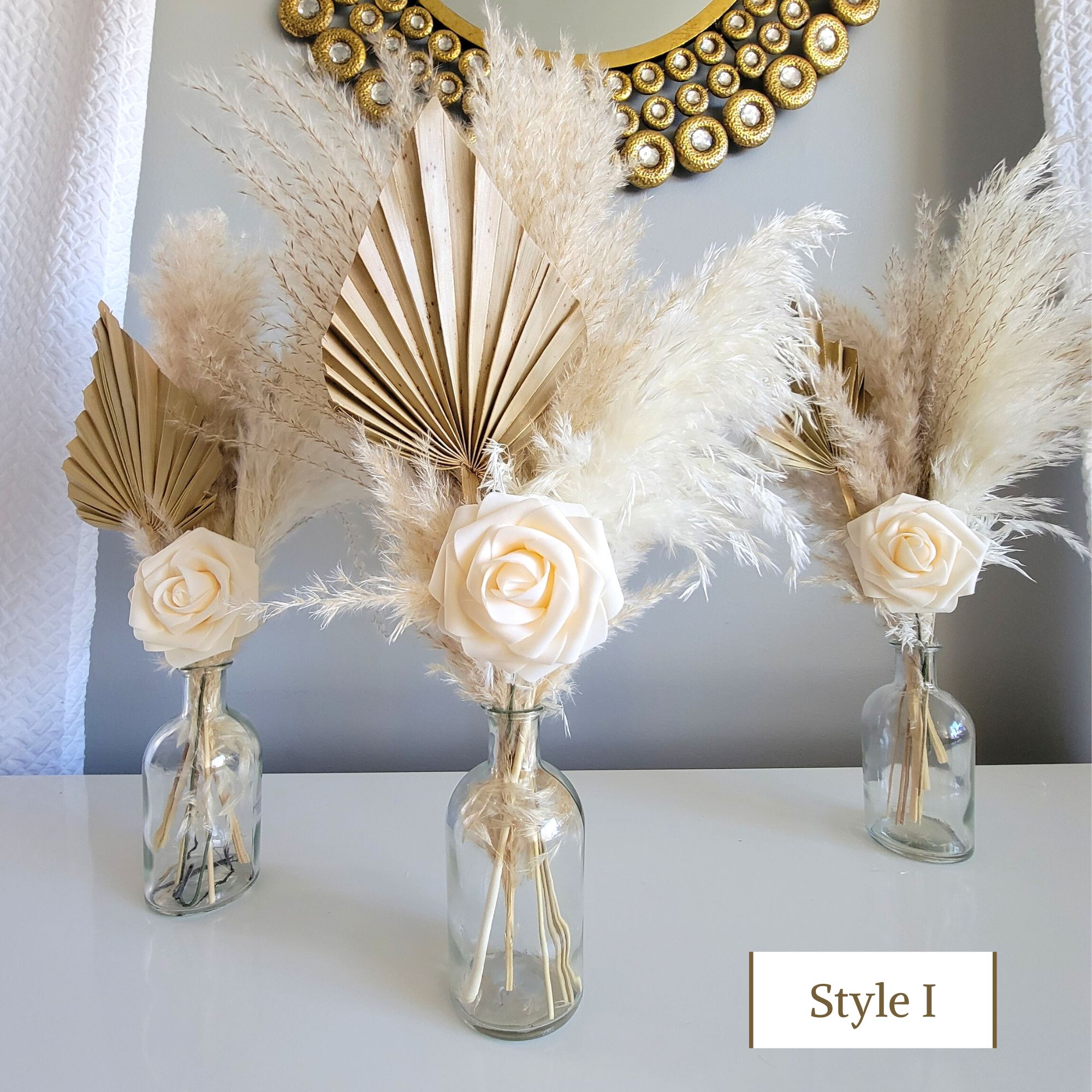 Pampas Design – wholesale Torkade/pressade blommor – Baby Shower Centerpiece Rosa Pampas Grass2