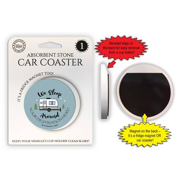 Vi sover rundt (trailer) 1-pack stenbil coaster for engroshandel hos SJT Enterprises, Inc.