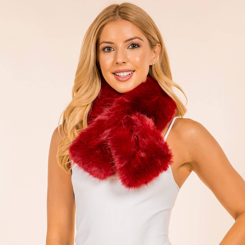 Sensibling Corp. – wholesale Scarf – Women's – Soft Faux Fur Plush Wrap Scarf2